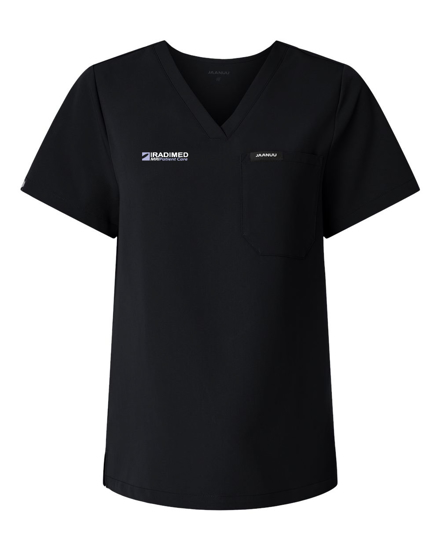 Picture of Jaanuu Ladies Essential 1-Pocket Scrub V-Neck Top